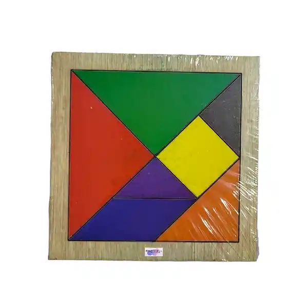 Juego Tangram Didáctico Educativo Madera Pequeño X 7 Piezas