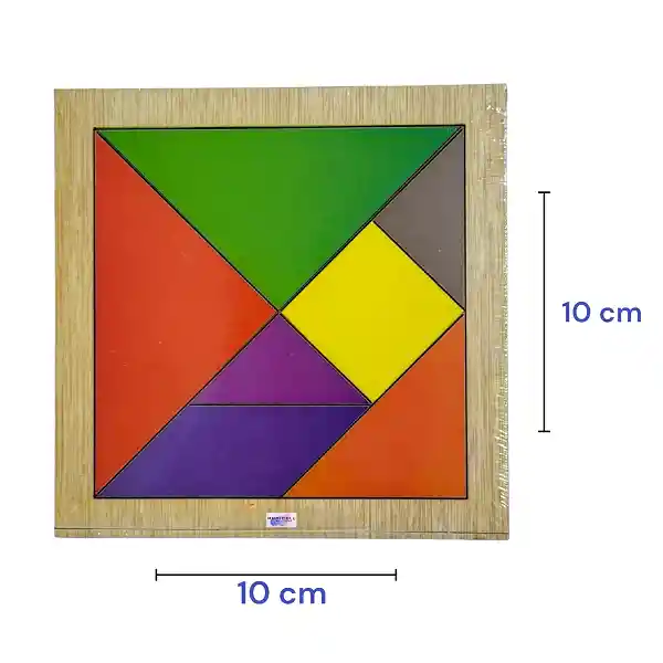 Juego Tangram Didáctico Educativo Madera Pequeño X 7 Piezas