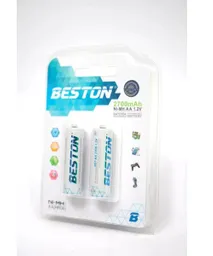 Batería Aa Beston Recargable 2700 Mah 1.2v 2uni Certificadas