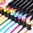 Marcadores Dobles Set De 60 Colores Base De Alcohol