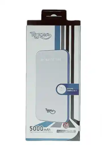 Banco De Carga Power Bank Tigers De 5000 Mah Con Cable Pulpo