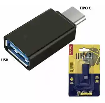 Adaptador Convertidor Usb A Tipo C - At001 Negro