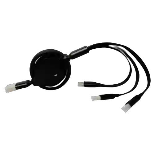 Cable De Datos 3 En 1 - 3cb134 Negro