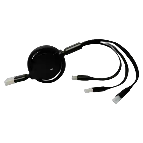 Cable De Datos 3 En 1 - 3cb134 Negro