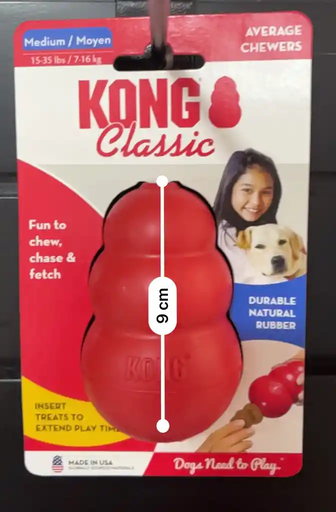 Kong Perro Caucho Classic Portapasabocas Medium