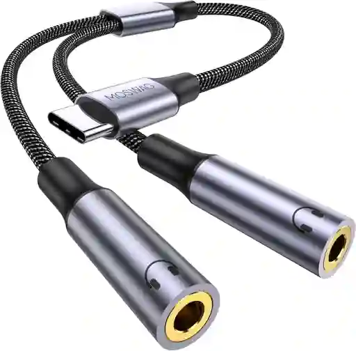 Cable Adaptador Usb Tipo C A 3.5 Mm 2 En 1 Jack Audifonos