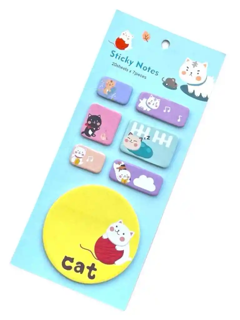 Papeleria Kawaii - Notas Adhesivas Cat - Potsis De Gaticos