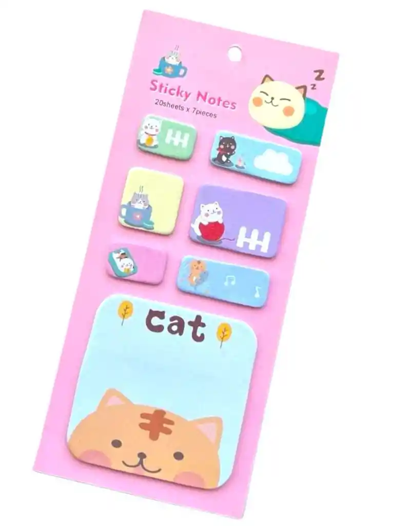 Papeleria Kawaii - Notas Adhesivas Cat - Potsis De Gaticos