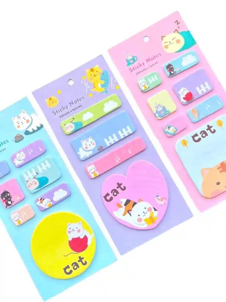 Papeleria Kawaii - Notas Adhesivas Cat - Potsis De Gaticos