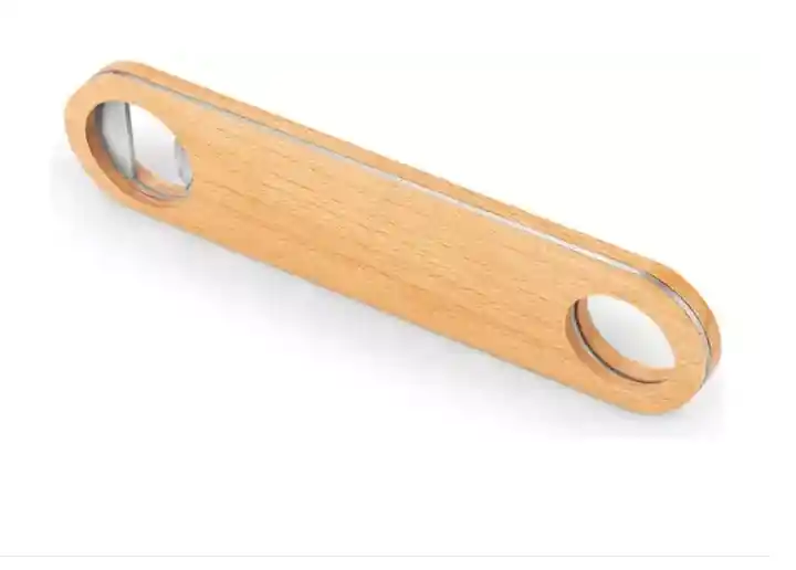 1 Destapador Acero Madera Bamboo Largo Profesional De Colgar