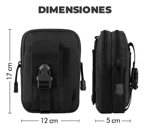 Bolso/carriel Porta Celular Multiuso Negro