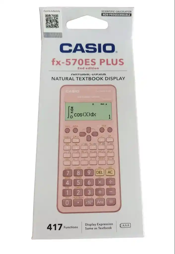 Calculadora Científica Casio Fx-570 Es Plus/2nd Edition Rosada Original