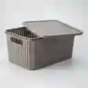 Caja Organizadora Plasutil Trama Taupe 14 Lt