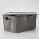 Caja Organizadora Plasutil Trama Taupe 8 Lt