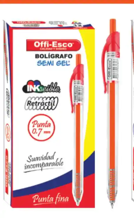 Esfero Oe-052 Rt Semigel 0.7 Rojo