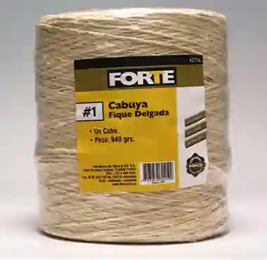 Cabuya Fique Delgada Nro. 1 Un Cabo Fibra Natural 940 Grs Marca Forte