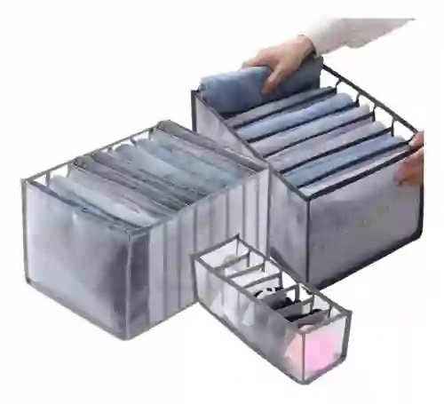 Set X3 Organizador De Ropa Almacenar Camisas Jeans Medias