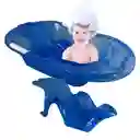 Bañera O Tina De Baño Plastico Con Soporte Para Bebe Azul