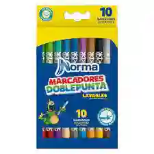 Marcador Norma Doble Punta *10