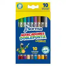 Marcador Norma Doble Punta *10