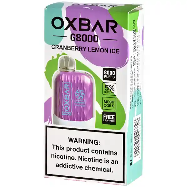 Oxbar Cranberry Lemon Ice 8000puff