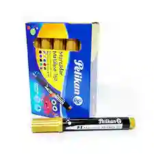 Marcador Pelikan Metalizado Dorado