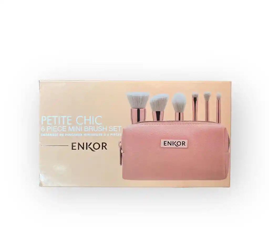 Kit Brochas 6 Unds + Cosmetiquera Eknor