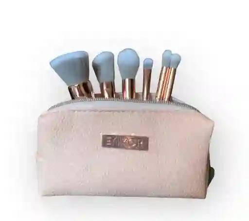 Kit Brochas 6 Unds + Cosmetiquera Eknor