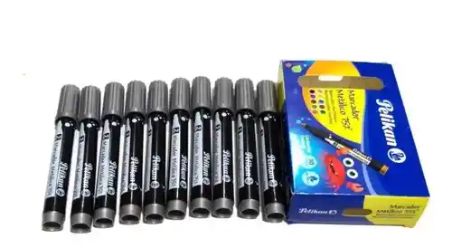 Marcador Pelikan Metalizado Plateado