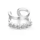 Arete Ear Cuff Moda Cartílago Para Mujer Circones En Plata