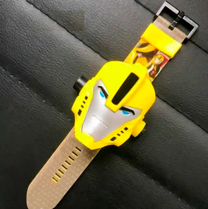 Reloj Niños Proyector Luz Digital Transformers Bumblebee