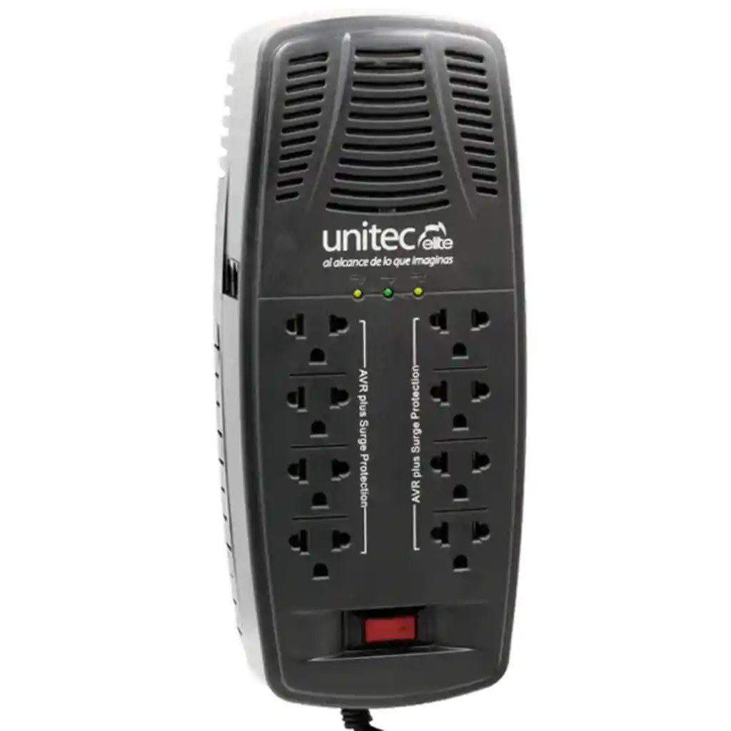 Regulador De Voltaje Unitec 2000 Va 8 Tomas