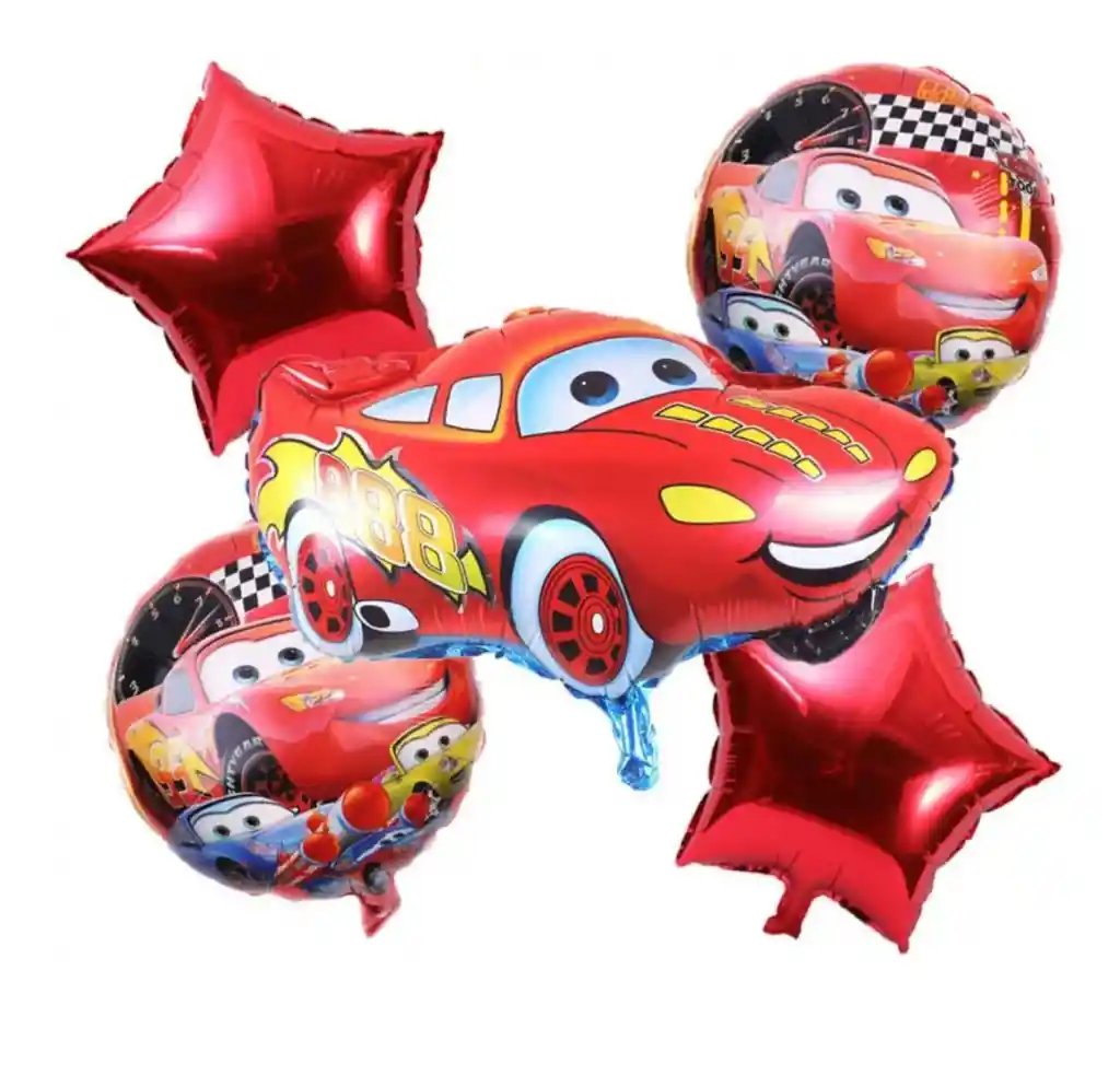 Bouquet Globos Metalicos Cars Rayo Mcqueen