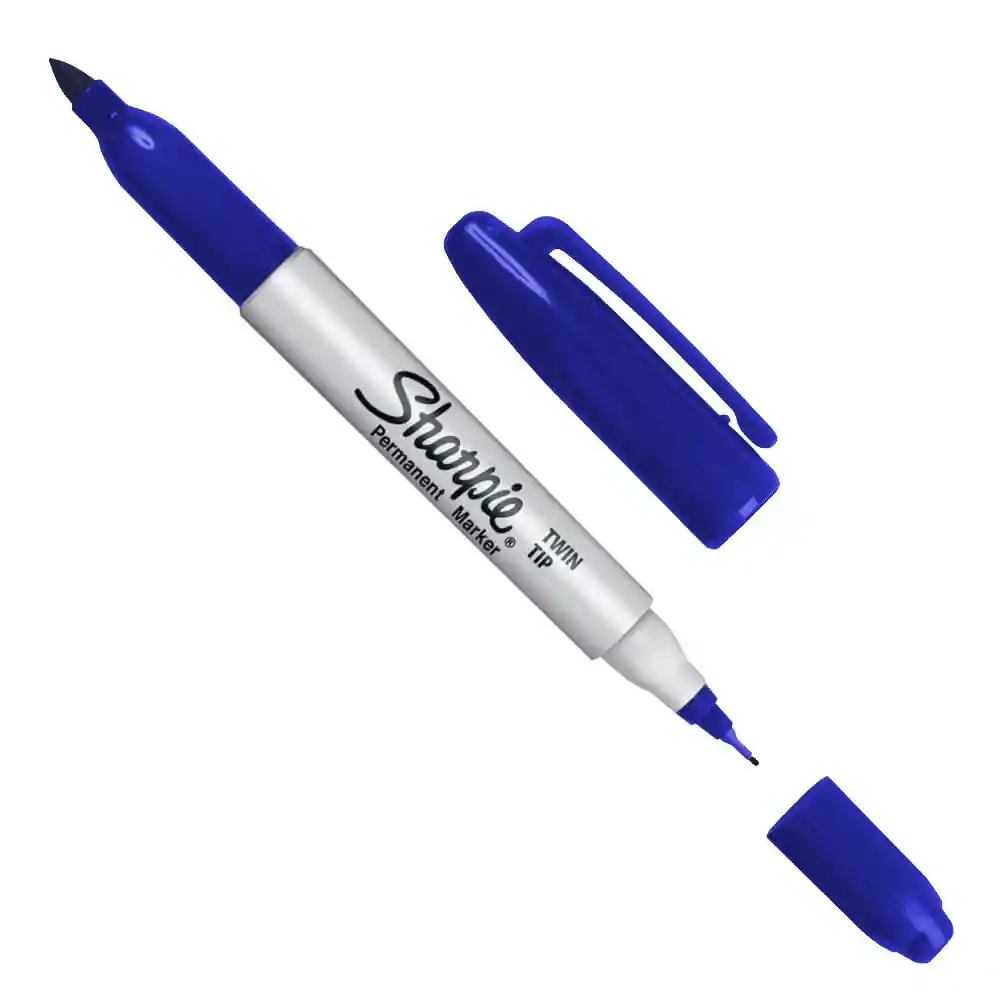 Marcador Sharpie Doble Punta Azul