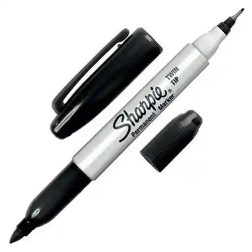 Marcador Sharpie Doble Punta Negro