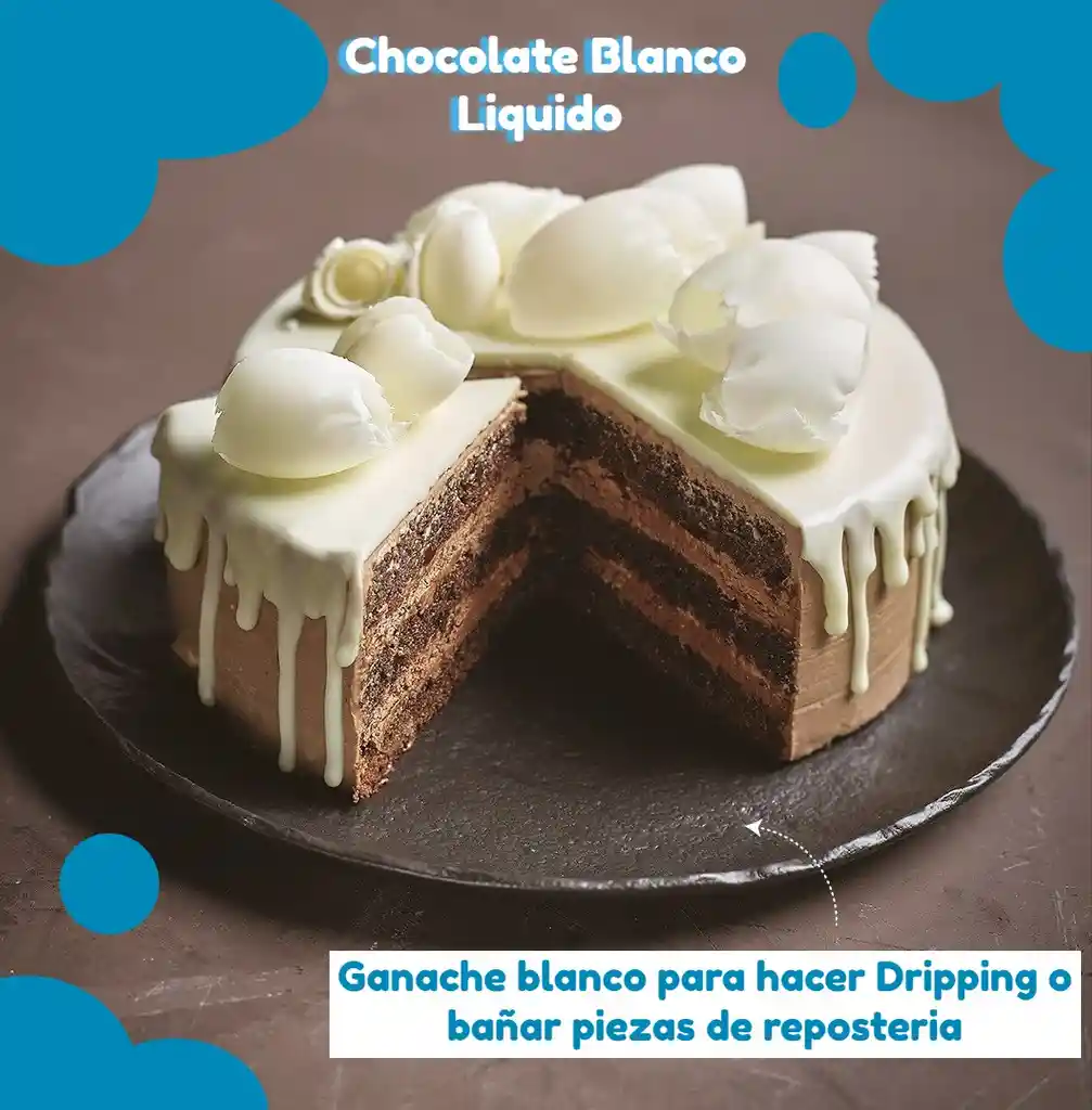 Cobertura Liquida De Chocolate Blanca 4kg