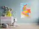 Póster Afiche Escolar Educativo Grande De Pared - Mapa Colombia División Política