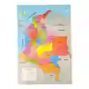 Póster Afiche Escolar Educativo Grande De Pared - Mapa Colombia División Política