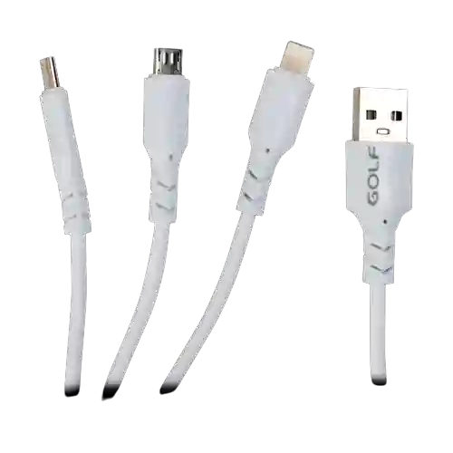 Cable De Datos 3 En 1 - Gc85 Blanco
