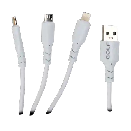 Cable De Datos 3 En 1 - Gc85 Blanco