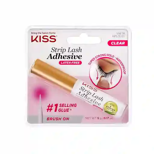 Kiss Tira De Adhesivo Para Pestañas Transparente Con Aloe