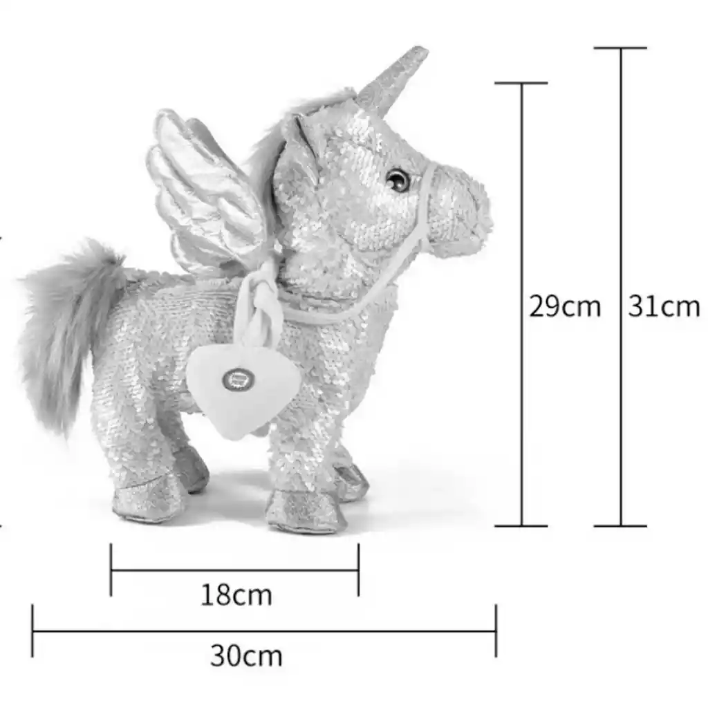 Unicornio Pony Interactivo Sonido Musica Camina + Baterias