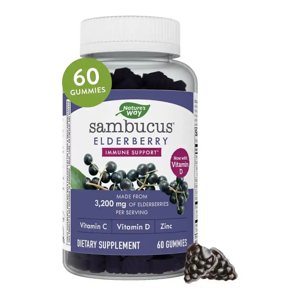 Natures Way Sambucus 60 Gomitas Saúco Negro Elderberry