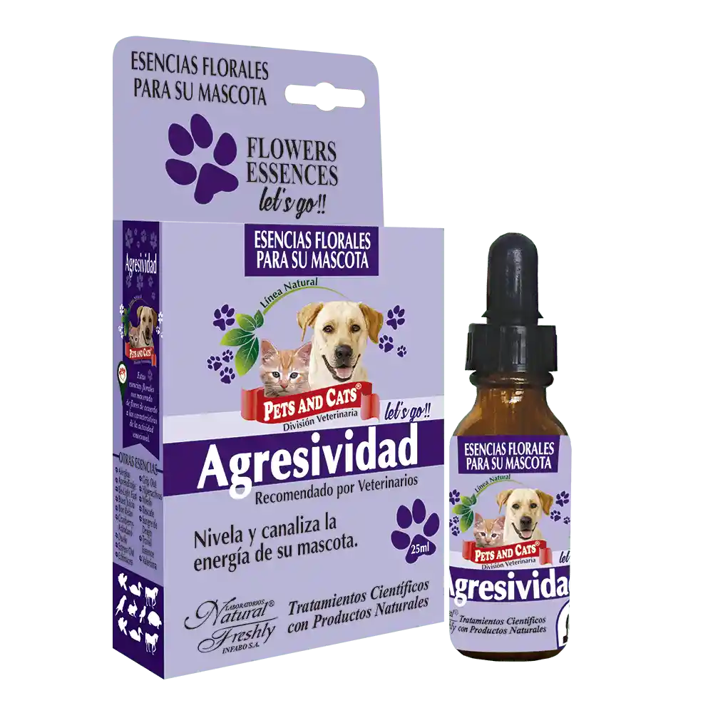 Esencia Para Mascotas Agresividad 25 Ml Esencias Florales Para Perros Y Gatos Agresividad