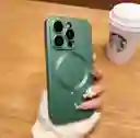 Case O Funda Magsafe Iphone 13 Pro Max (verde Metalizado)