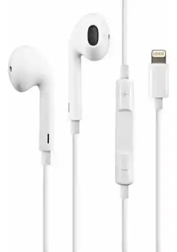 Earpods Con Conector Lightning Para Iphone Color Blanco