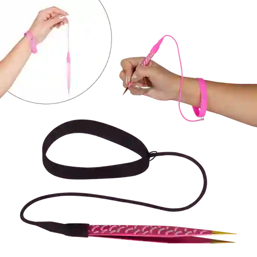 Pulsera Sujetador De Pinzas Rosado