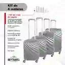 Set 4 Maletas Rigidas Viaje4 Ruedas Abs Sky Travel