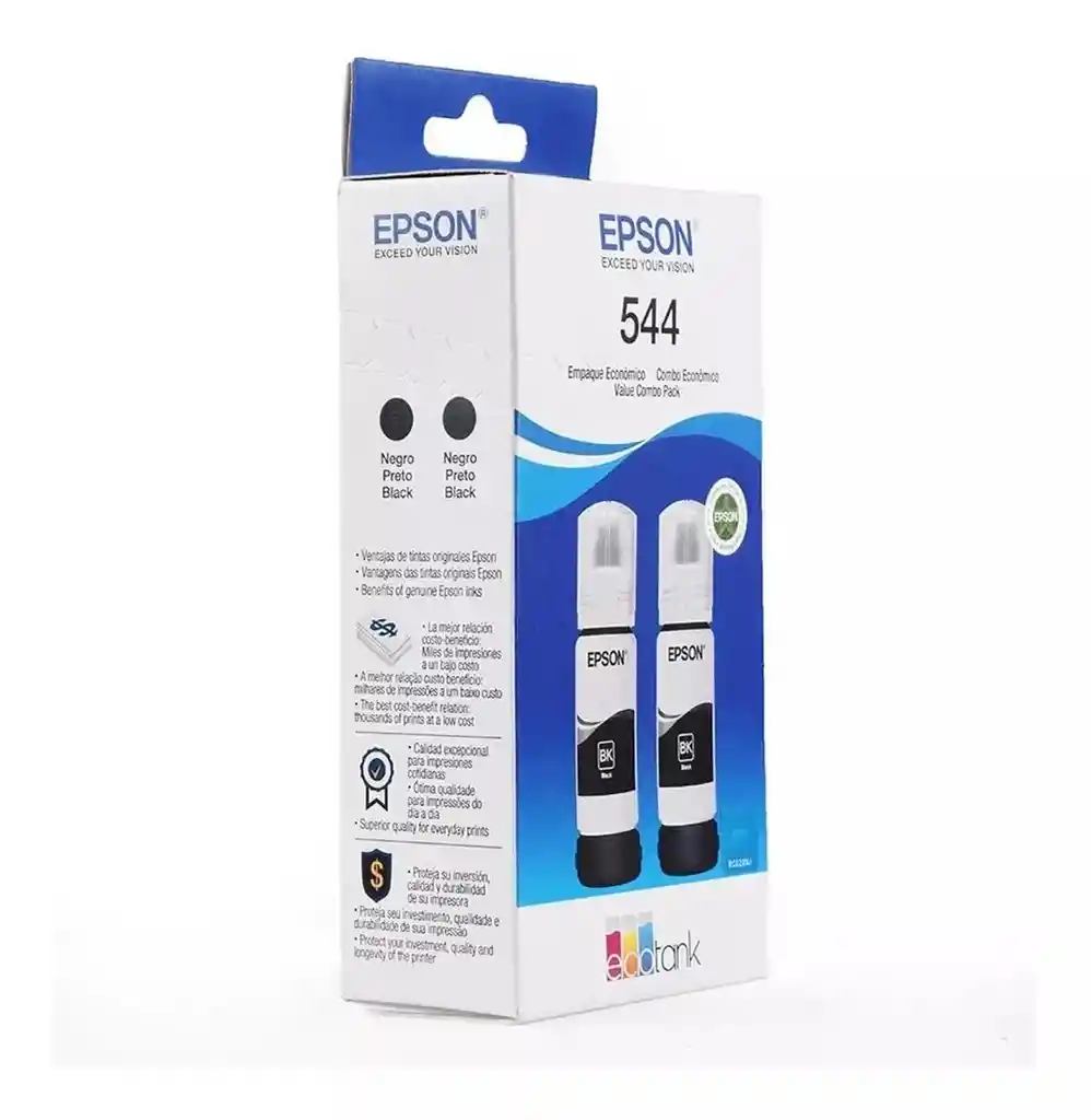 Tinta Epson 544 Negro Para Impresoras L1110 L3110 L3115 L5190 Kit X2