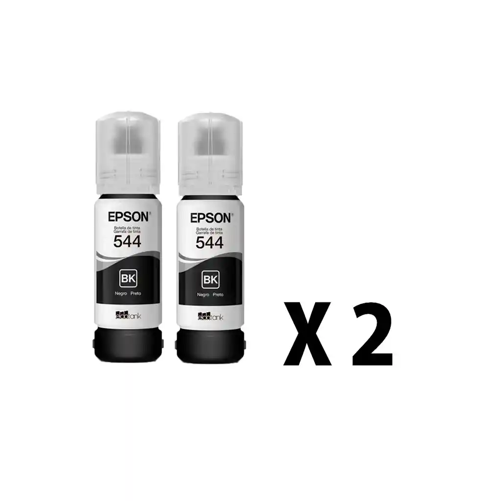 Tinta Epson 544 Negro Para Impresoras L1110 L3110 L3115 L5190 Kit X2